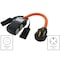 Ac Works Power Strip Cord, STW, 5-15/20R, 14-30P, 1.5 ft., Orange S1430CBF520 - alternate 8